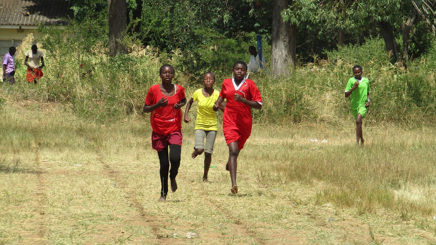 Pupils competing in the term games